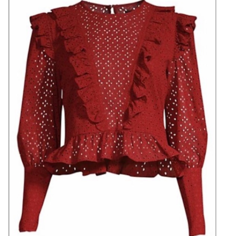 NWT Robert Rodriguez Eyelet Top - Picture 2 of 9